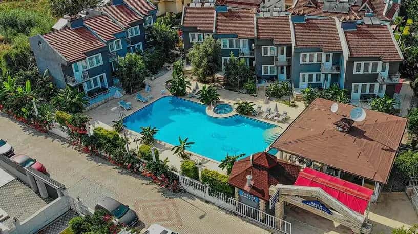 View of Çalış Beach from Özcem Apart Hotel